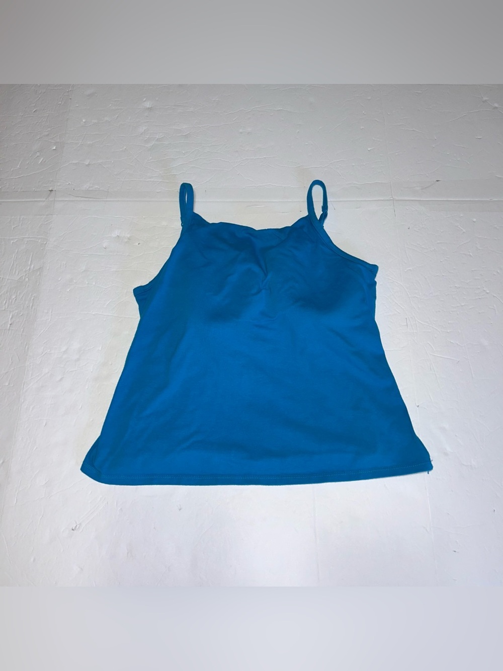 Norm Thompson Women's Underwire Cami Built in Bra Strappy Tank Top Blue 40C